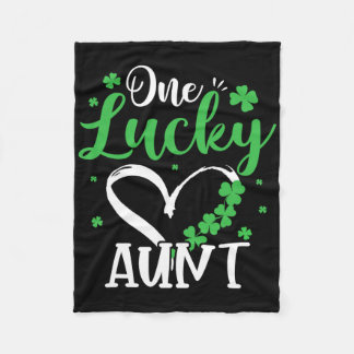 Couverture Polaire Une tante chanceuse Saint-Patrick jour Vert Irland