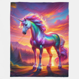 Couverture Polaire Unicorn Art