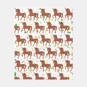 Couverture Polaire Unicorn Confetti Art