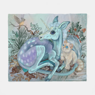 Couverture Polaire Unicorn Foal Cosy Cuddles de vacances