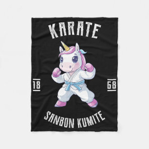 Couverture Polaire Unicorn Karate - Artiste martiale japonais