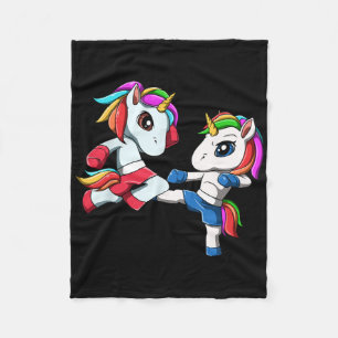 Couverture Polaire Unicorn Muay Thai - Gif de boxe thaïlandaise et ki