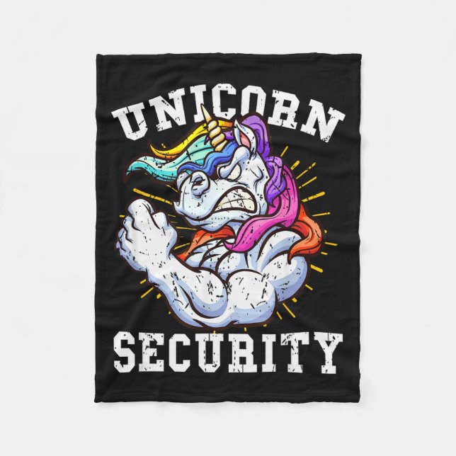 Couverture Polaire Unicorn Security - Manly Muscular Unicorn Lovers  (Devant)