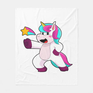 Couverture Polaire Unicorne avec étoile