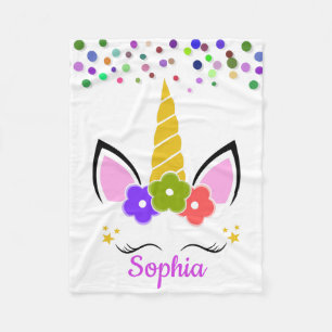 Couverture Polaire Unicorne personnalisée avec poney