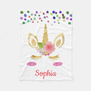 Couverture Polaire Unicorne personnalisée avec poney