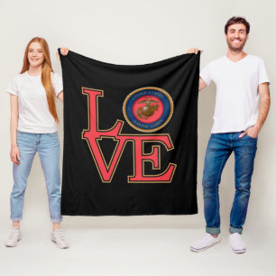 Couverture Polaire United States Marine Corps Love