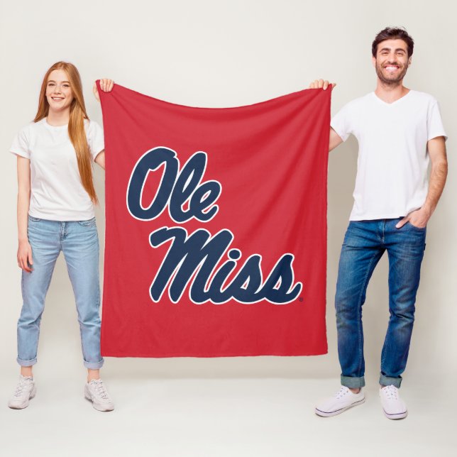 Couverture Polaire Université du Mississippi | Ole Miss Script (En situation)
