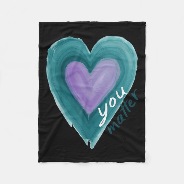 Couverture Polaire Uplifting you  Suicide Prevention Heart Design  (Devant)