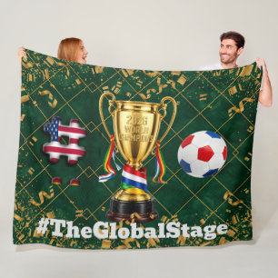 Couverture Polaire USA Soccer   2026 Jeux mondiaux Luxueux Blanket Vi