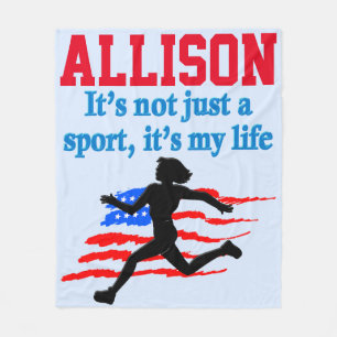 COUVERTURE POLAIRE USA TRACK AND FIELD PERSONNALISÉ FLEECE BLANKET