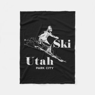 Couverture Polaire Utah Skiing Park City Long Sleeve Ski Tee