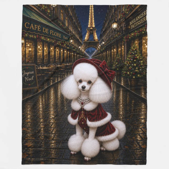 Couverture Polaire  Vacances Caniche  (Devant)