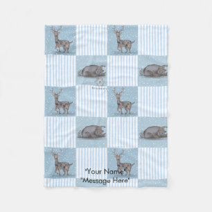 Couverture Polaire Vacances d'hiver Thème Baby Blanket
