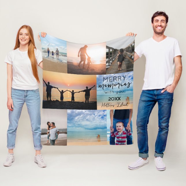 Couverture Polaire Vacances Souvenirs Noël Cadeau de Noël (En situation)