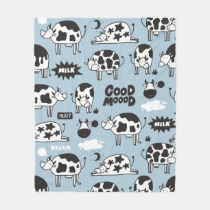Couverture Polaire Vache et lait
