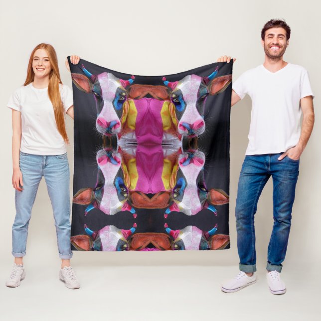 Couverture Polaire Vache folle (En situation)