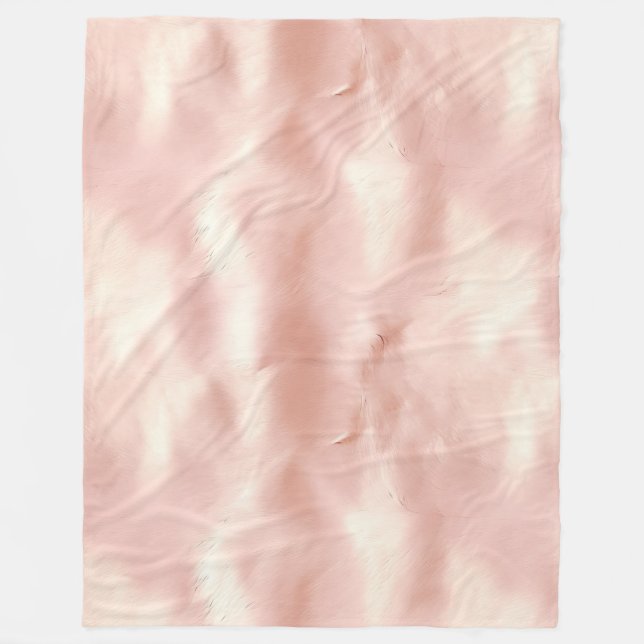Couverture Polaire Vachette blanche rose du sud-ouest (Devant)