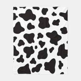 Couverture Polaire Vachette noire et blanche