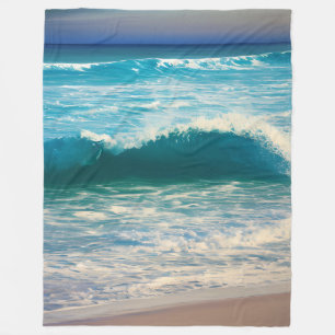 Couverture Polaire Vague océanique bleu