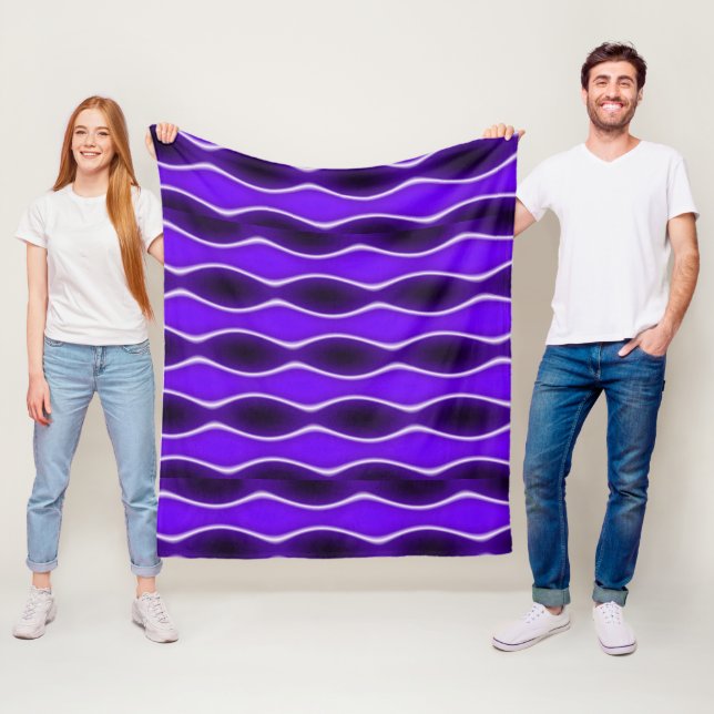 Couverture Polaire Vague violette (En situation)