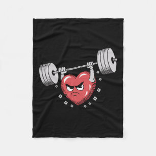 Couverture Polaire Valentine Coeur Lifting Weights Drôle entraînement