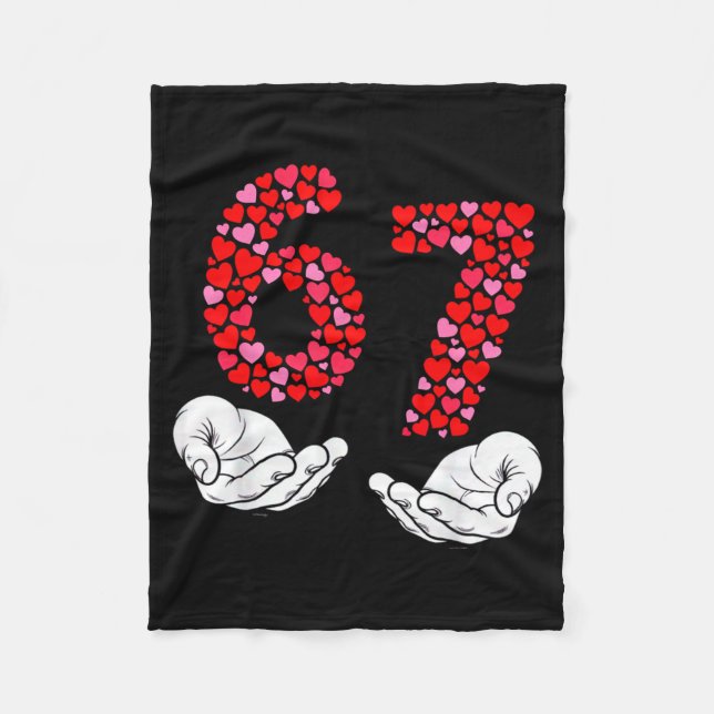 Couverture Polaire Valentine’s Day 6-7 Meme Six Seven 6 7 Valentine H (Devant)