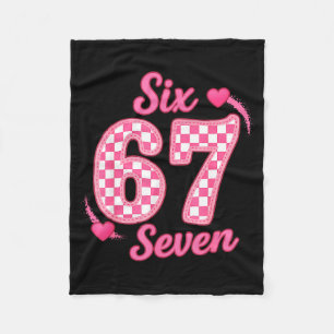 Couverture Polaire Valentine Six Seven Drôle 67 Mème Génération Alpha