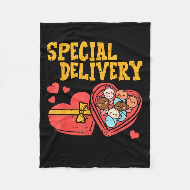 Couverture Polaire Valentines Day Baby Special Labor Delivery Nurse W (Devant)