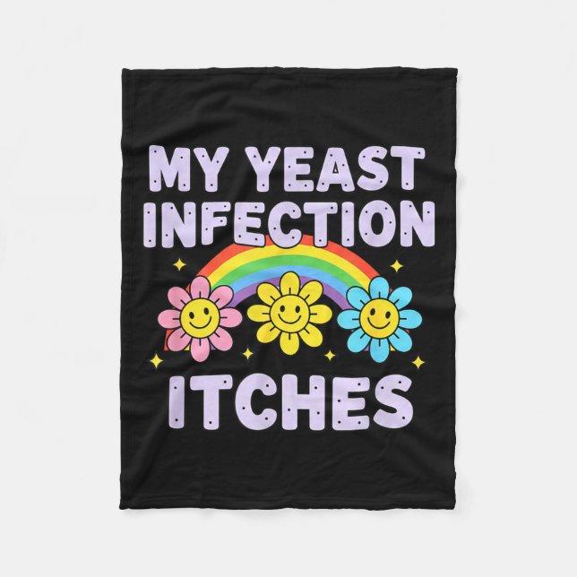 Couverture Polaire Valentine's Day My Yeast Infection Itches Funny Cr (Devant)