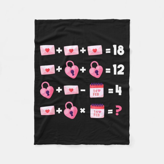 Couverture Polaire Valentines Day Order Of Operations Valentines Math (Devant)