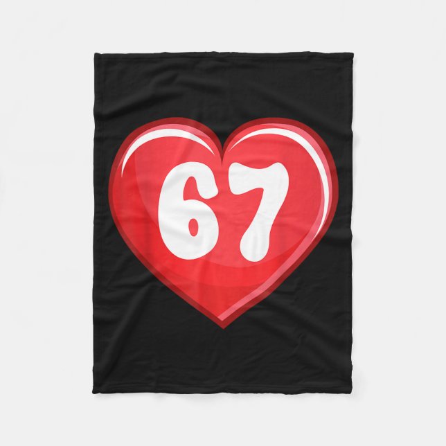 Couverture Polaire Valentine's Day Six Seven Hearts 6 7 Meme Gen Alph (Devant)
