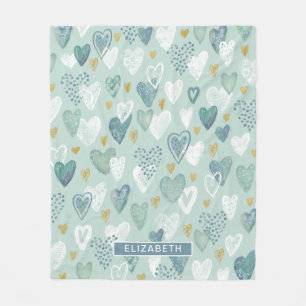 Couverture Polaire Valentines Jour Coeur Motif Fleece Blanket