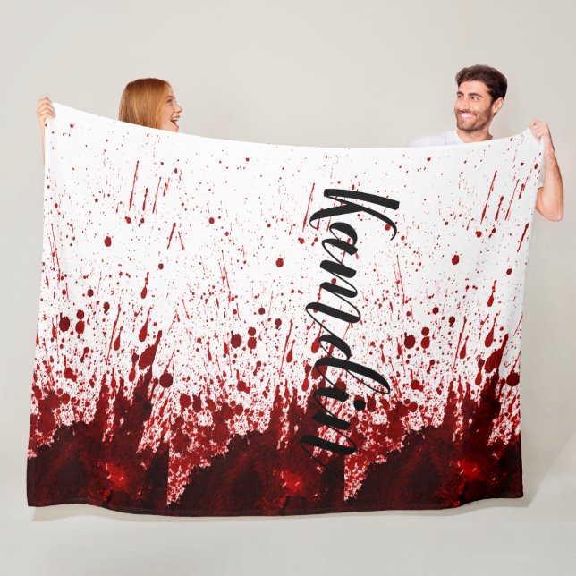 Couverture Polaire Vampire Splate De Sang De Toison Personnalisé G (En situation)