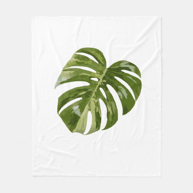 Couverture Polaire Variegated Monstera Albo Plant Art (Devant)