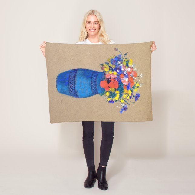 Couverture Polaire Vase de fleurs, Redon (En situation)