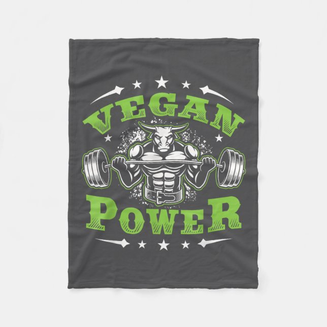 Couverture Polaire Vegan Fitness Workout I'm Vegan Wer  (Devant)
