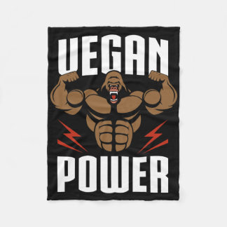 Couverture Polaire Vegan Power - Exercice Gorilla Et Gym Bodybuilding