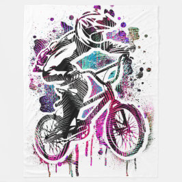 Couverture Polaire Vélo Bmx Classique - Bmx Freestyle - Bmx Fleece Bl