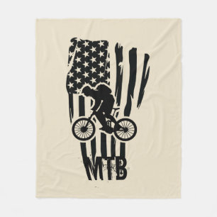 Couverture Polaire Vélo tout terrain drapeau américain Mtb patriotiqu
