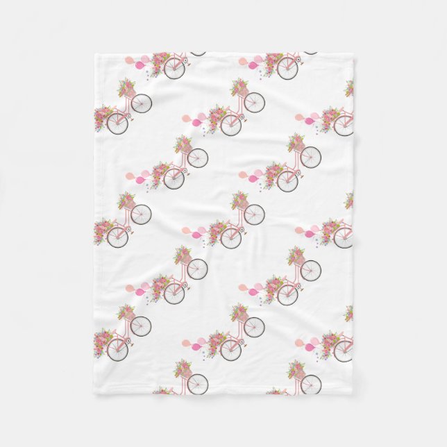 Couverture Polaire Vélo Whimsical Rose (Devant)