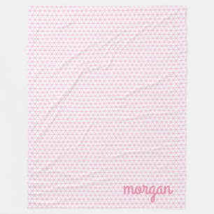 Couverture Polaire Vérifications triangulaires roses avec nom ou init