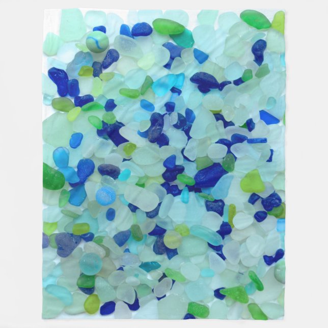 Couverture Polaire Verre de mer, vert en verre d'aqua de bleu de (Devant)