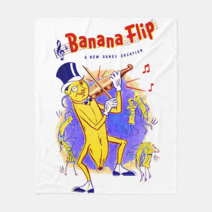 Couverture Polaire vers 1950 Banana Feuille de musique imprimé