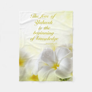 Couverture Polaire Vers | de bible de 1:7 de proverbes floral