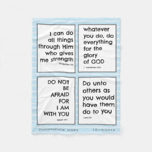Couverture Polaire Versets de la Bible pour enfants, Personnaliser