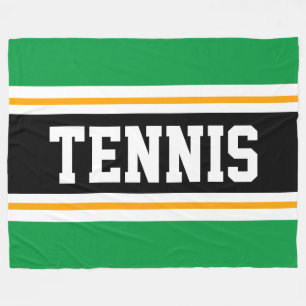 Couverture Polaire Vert Athlétique Orange Noir Gras TENNIS Rayures