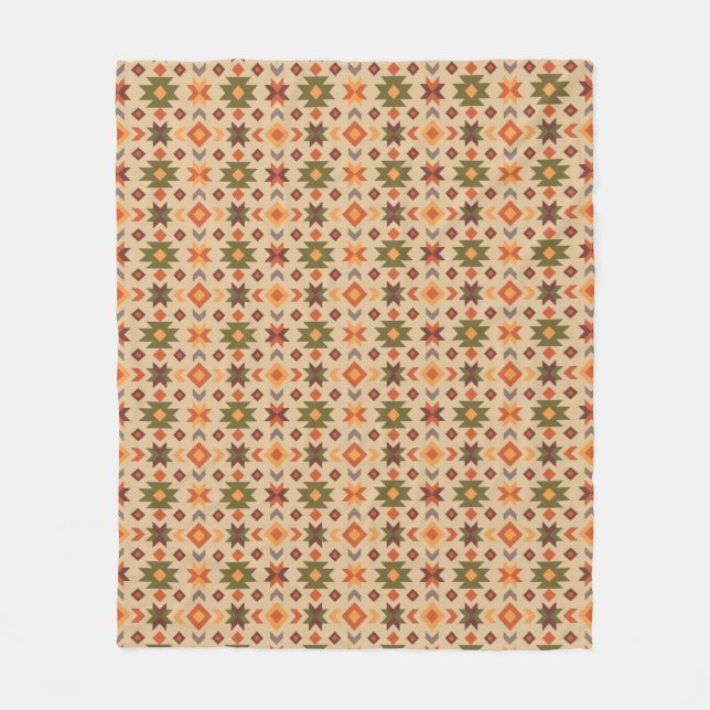 Couverture Polaire Vert Du Sud-Ouest Et Orange (Devant)
