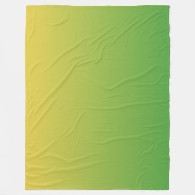 Couverture Polaire Vert et jaune ombre (Devant)