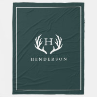 Vert rustique de pin de monogramme d'andouillers